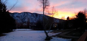 Winter sunset in Basalt