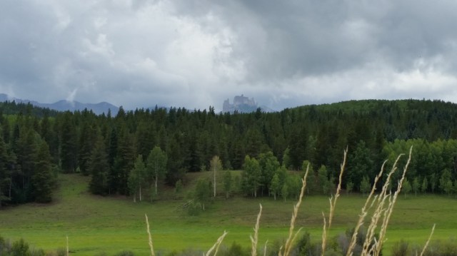 Castle like mountain seen on Ohio Pass road
